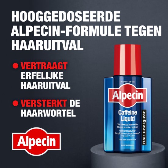 Alpecin Cafeïne Liquid Hair Tonic 2x 200ml | Voorkomt haaruitval en ondersteunt de haargroei | Voor alle haar en hoofdhuid types