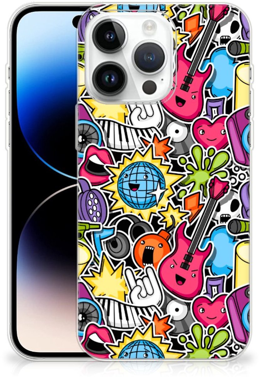TPU Hoesje voor iPhone 14 Pro Max Silicone Back Cover Punk Rock