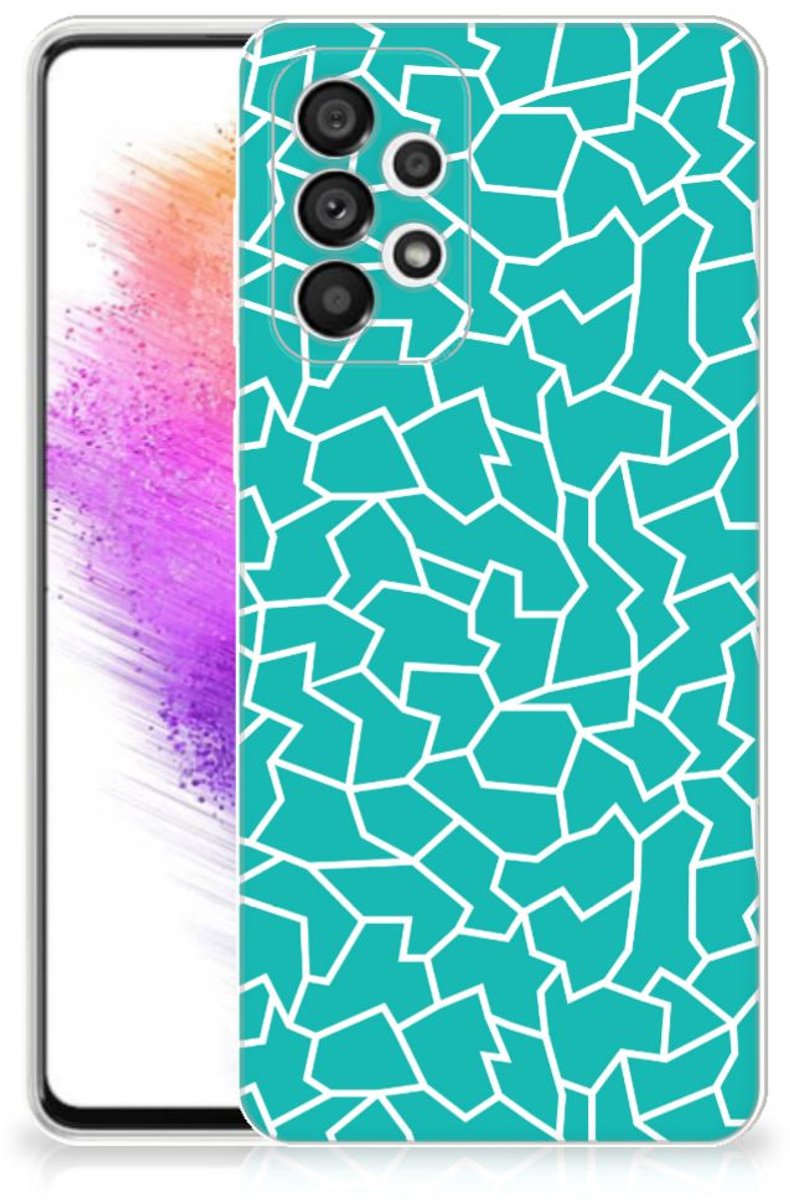 Samsung Galaxy A73 5G Hoesje maken Cracks Blue