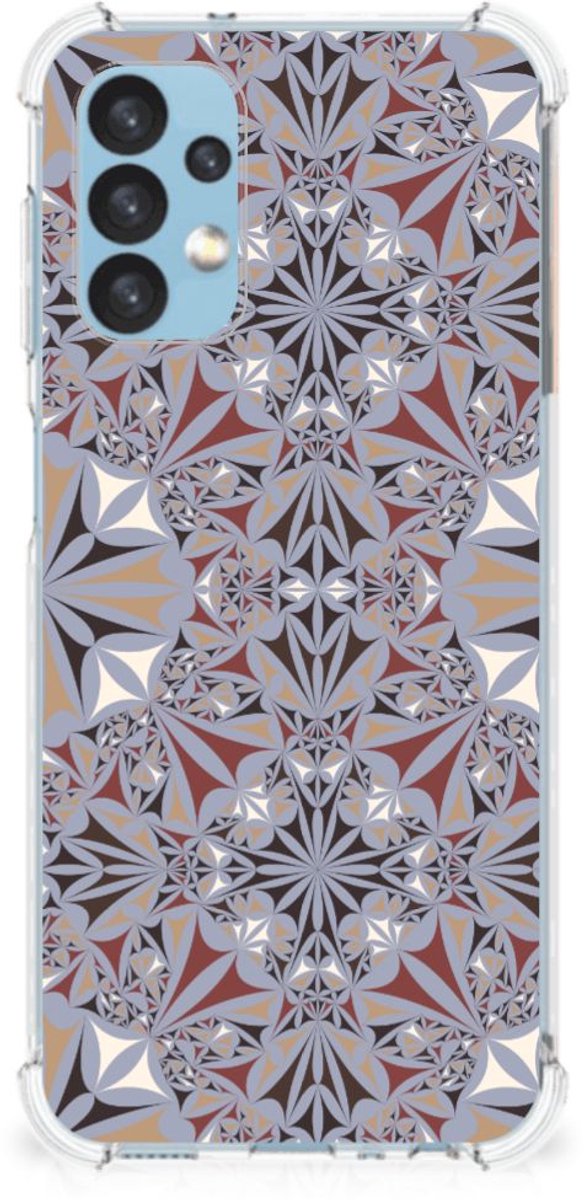 Samsung Galaxy A13 (4G) Anti-Shock Hoesje Flower Tiles