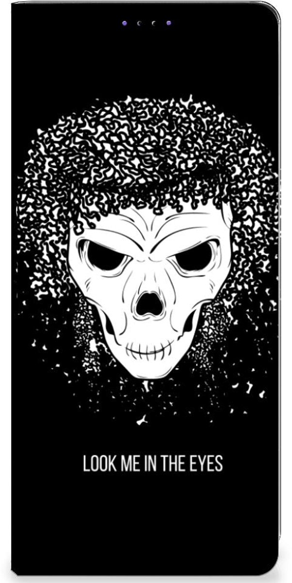 Mobiel BookCase Samsung Galaxy A22 5G Skull Hair