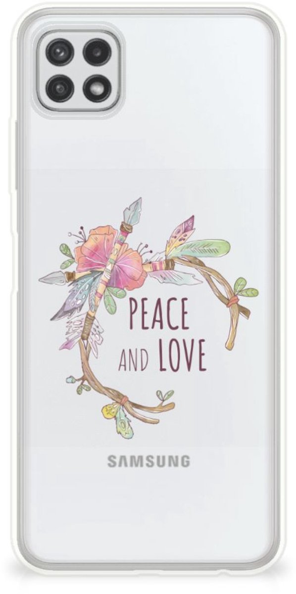 Samsung Galaxy A22 5G Telefoonhoesje met Naam Boho Text
