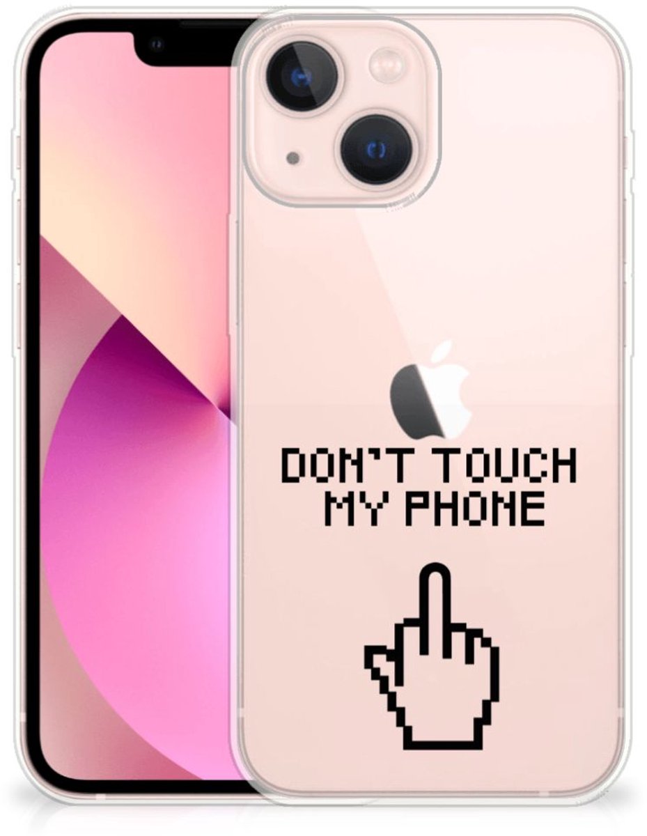 iPhone 13 mini Silicone-hoesje Finger Don't Touch My Phone
