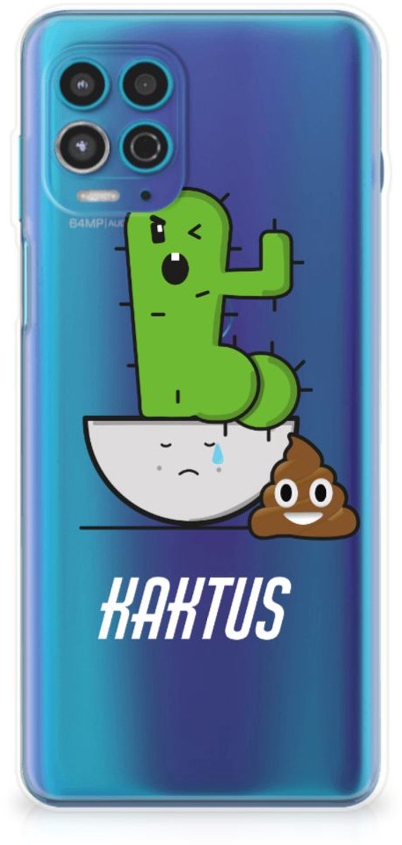 Motorola Moto G100 Telefoonhoesje met Naam Cactus Poo