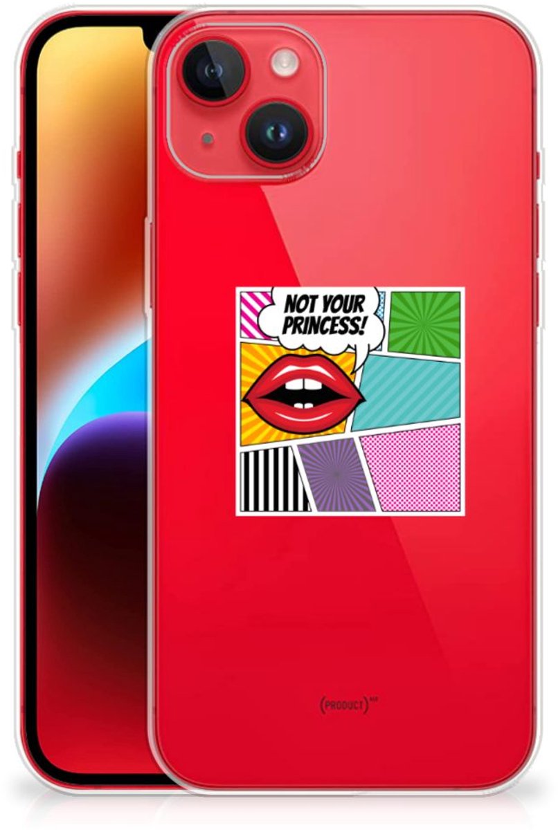iPhone 14 Plus Silicone Back Cover Popart Princess