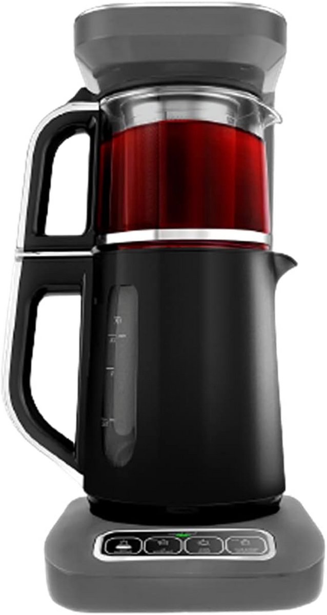 Theezetter Pro - 4-in-1 Thee- & Koffiezetapparaat - 2500W - Innovatief Design - Space Grey - Versheidsindicator