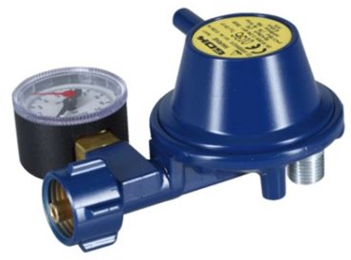 Gasdrukregelaar 0.8kg/h 30mbar met manometer