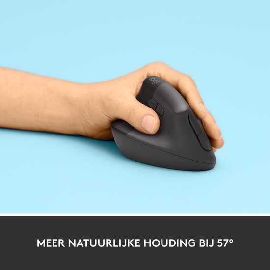 Logitech Lift - Verticale ergonomische muis - Linkshandig - Graphite