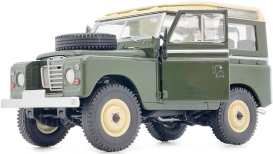 Land Rover Series 3 88 – Marge Models 1/32, Toit Safari Bleu, Miniature Neuve