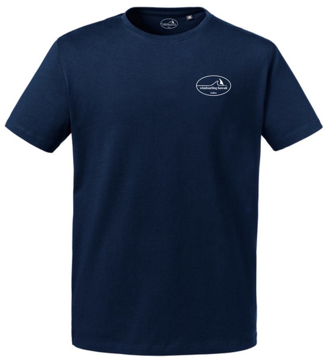 Windsurfing Hawaii Lanikai Tee Outline PROMO TEE - Fabric Main Color Navy - Print Colour White - Size M