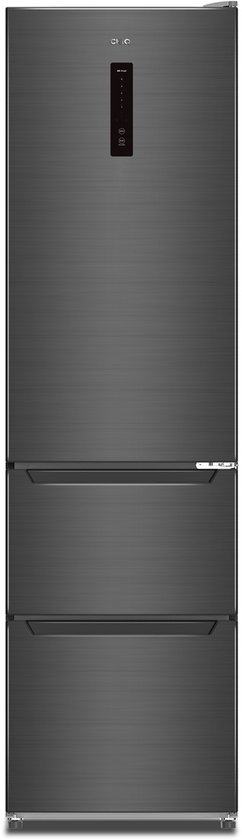 CHiQ CID282NEIBE - Koel-vriescombinatie - 282 Liter - No Frost - Inverter Compressor - LED Display - 37 dB - 3 Deuren - 12 jaar garantie op compressor