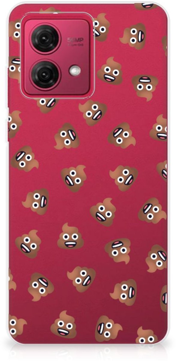 TPU bumper voor Motorola Moto G84 Poep Emojis