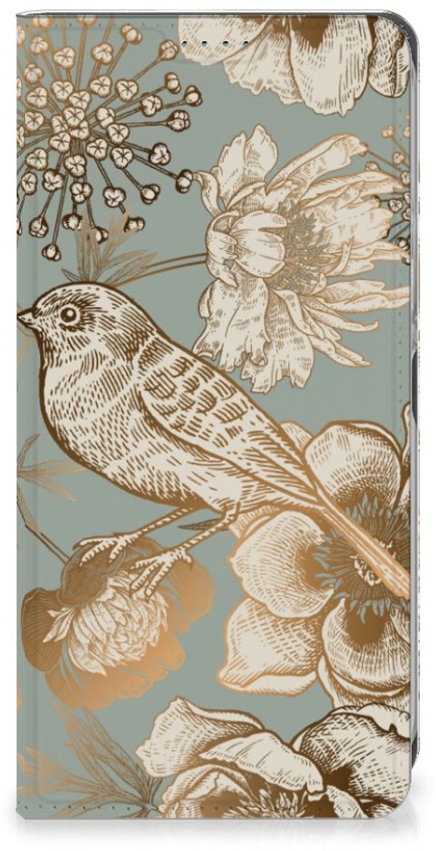 Smart Cover voor Nokia XR21 Vintage Bird Flowers