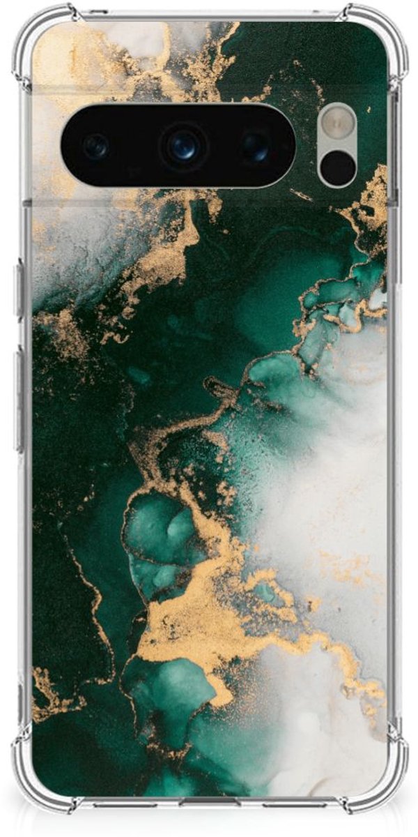 Anti-Shock Hoesje voor Google Pixel 8 Pro Marmer Groen