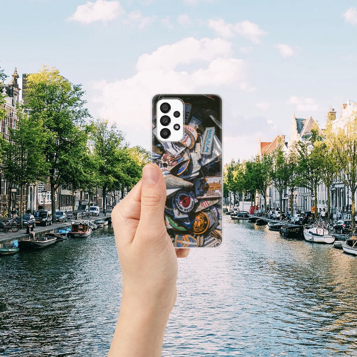 TPU Hoesje voor Samsung Galaxy A33 5G Siliconen Hoesje met foto Badges