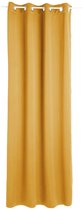 Bol.com Atmosphera verduisterende gordijnen - set 2x stuks - B135 x L240 cm - okergeel - geplooid - met ringen - kant en klaar aanbieding