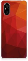 TPU Hoesje voor Sony Xperia 5 V Polygon Red
