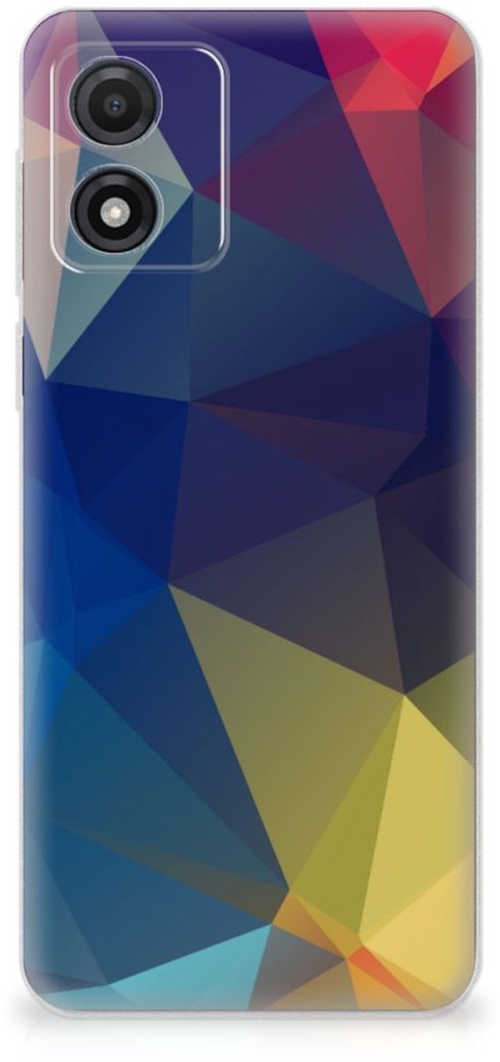 Motorola Moto E13 TPU Hoesje Polygon Dark