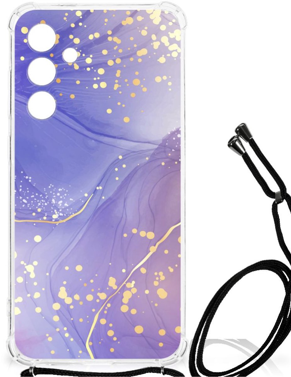 Back Cover voor Samsung Galaxy A55 Watercolor Paars