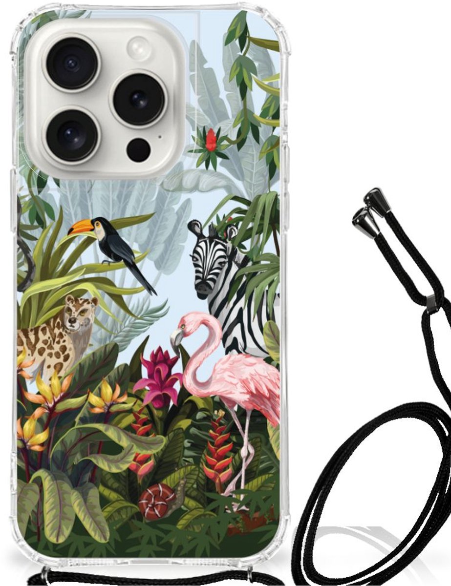 Case Anti-shock voor iPhone 15 Pro Jungle