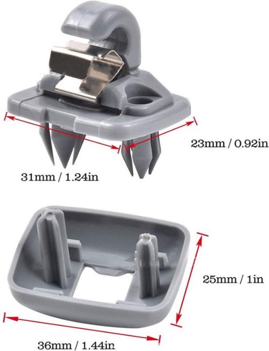 Sonnenblende Haken 2x Sonnenblenden-Halter Für Audi A1 A3 A4 A5 Q3 Q5 – Schwarze Clips Aus ABS, Ersatz Für 8W0857562A Audi A5 Spiegelkappen