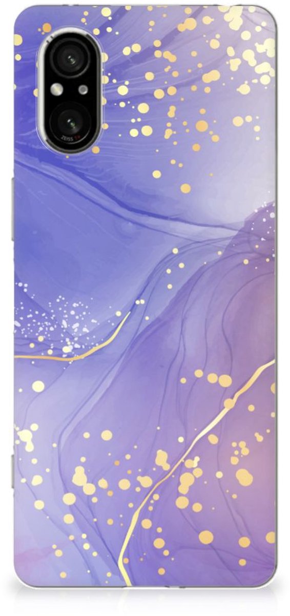 Hoesje maken voor Sony Xperia 5 V Watercolor Paars