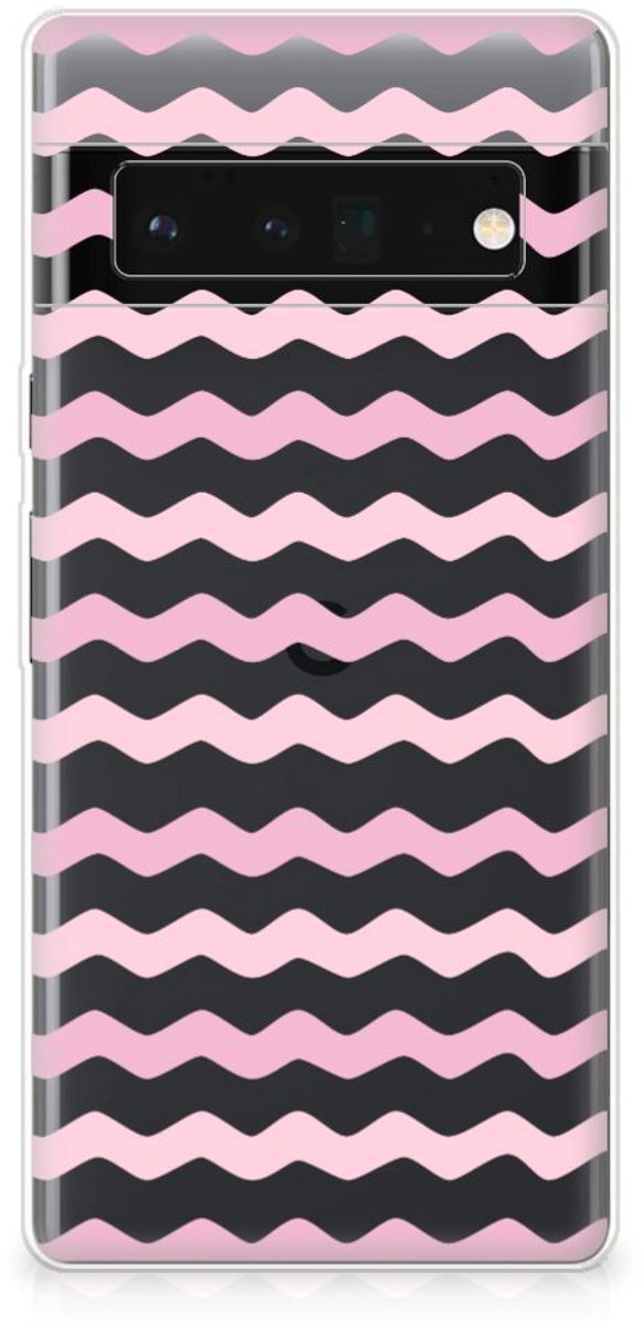 Google Pixel 6 Pro TPU bumper Waves Roze