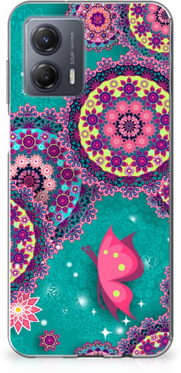 Motorola Moto G53 Hoesje maken Cirkels en Vlinders