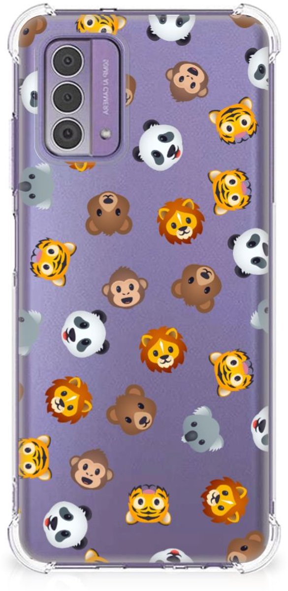 Doorzichtige Silicone Hoesje voor Nokia G42 Dieren Emojis