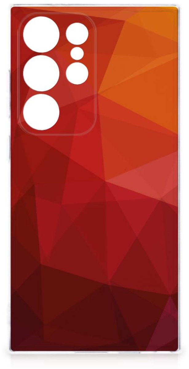 TPU Hoesje voor Samsung Galaxy S24 Ultra Polygon Red