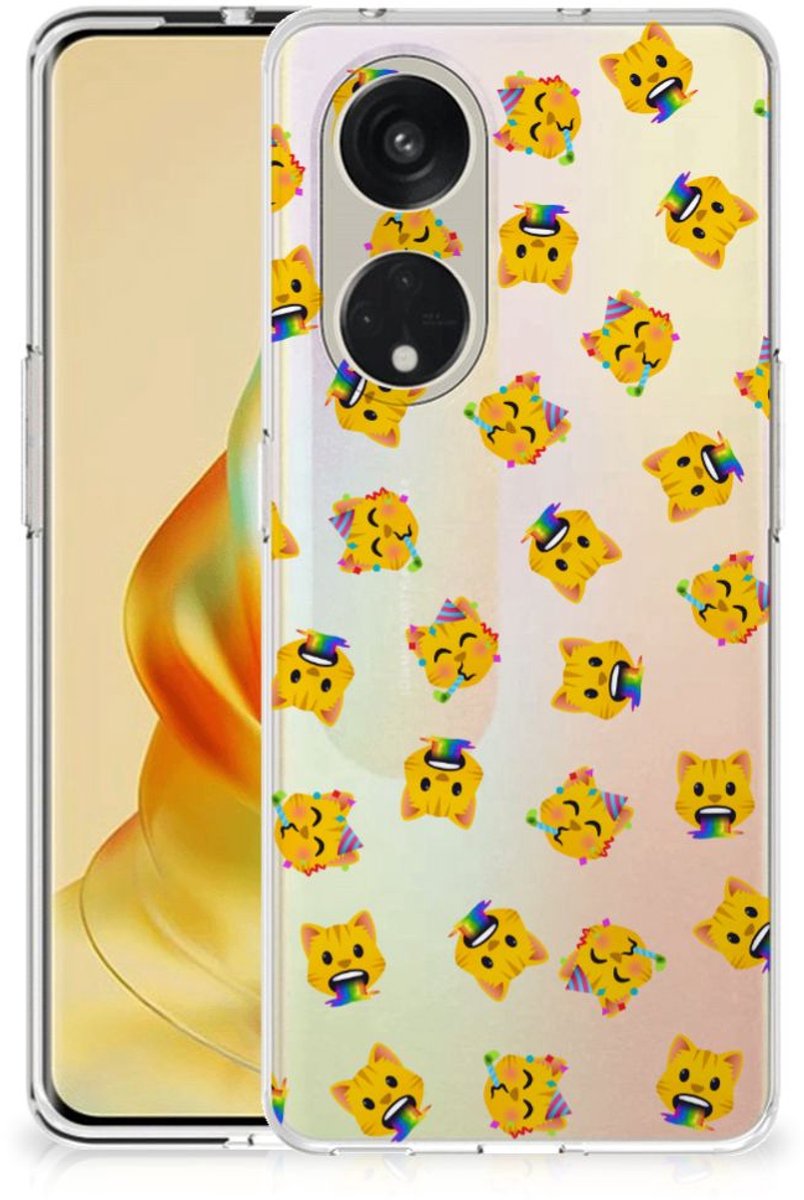 TPU bumper voor OPPO Reno8 T 5G Katten Emojis