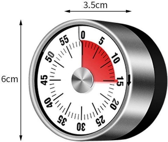 kookwekker, chef-kookwekker met luid alarm, mechanische - magnetische