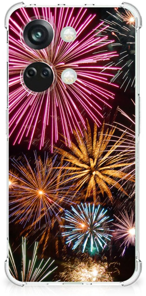 Back Cover voor OnePlus Nord 3 Anti Shock Bumper Case Vuurwerk
