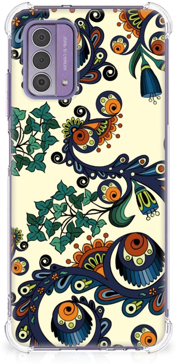 TPU Case Anti-Shock voor Anti Shock Case Nokia G42 Barok Flower