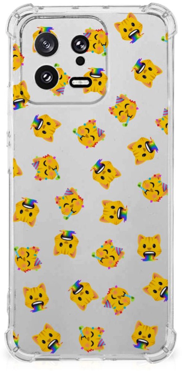 Doorzichtige Silicone Hoesje voor Xiaomi 13 Katten Emojis