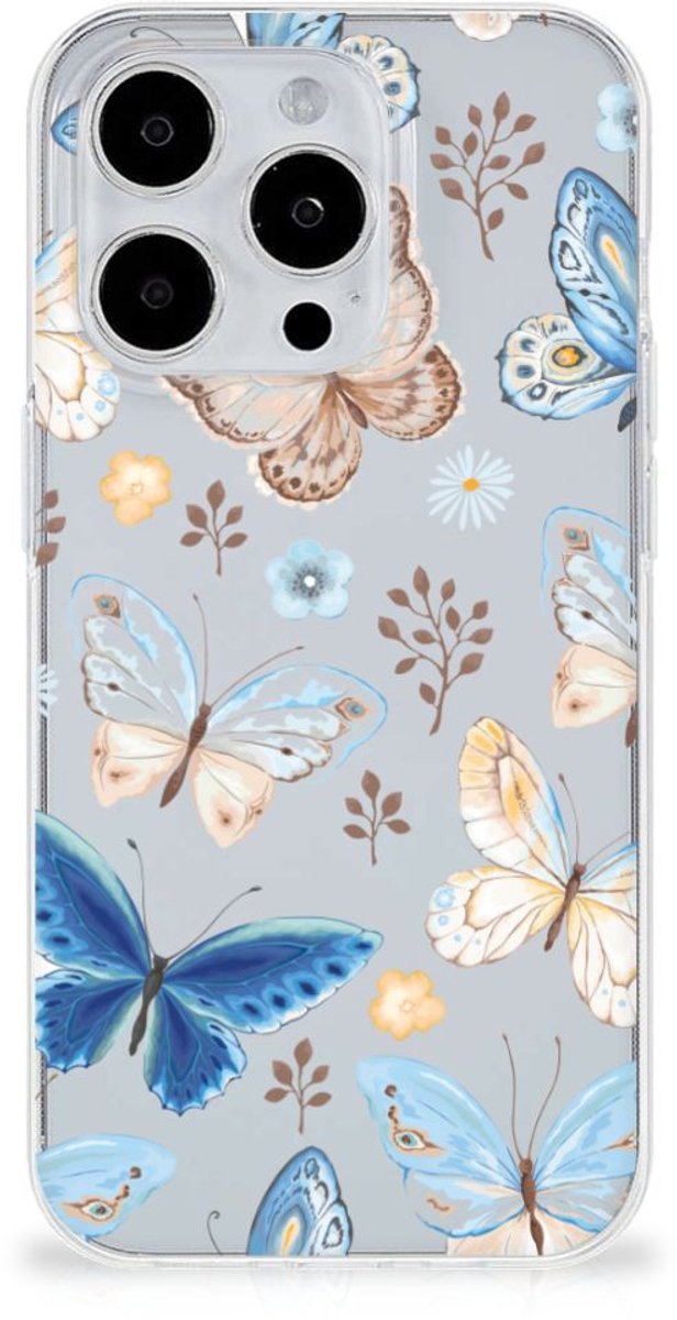 TPU Hoesje voor iPhone 15 Pro Vlinder