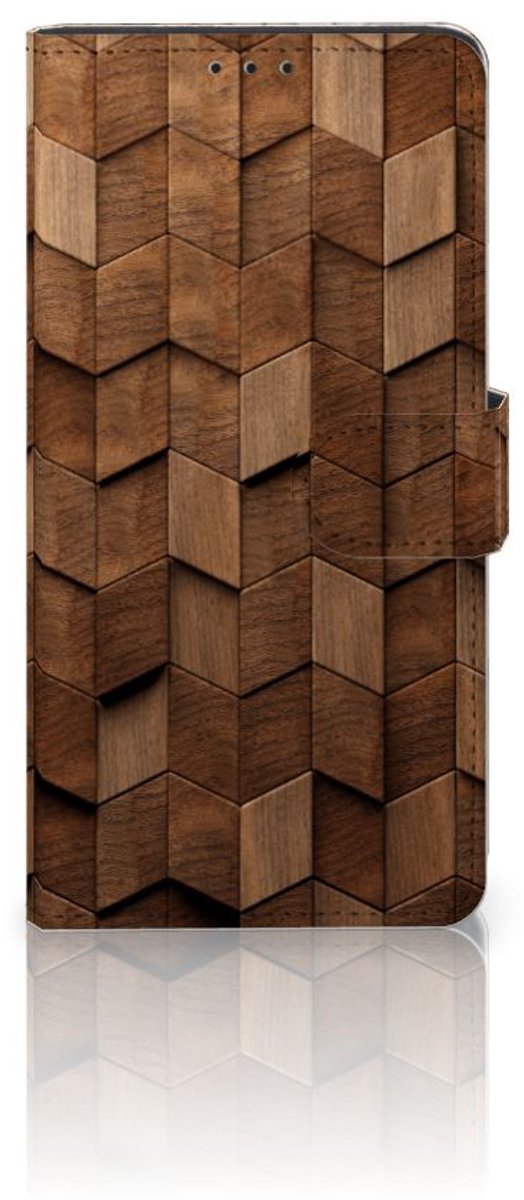 Book Style Case voor Samsung Xcover Pro Wooden Cubes