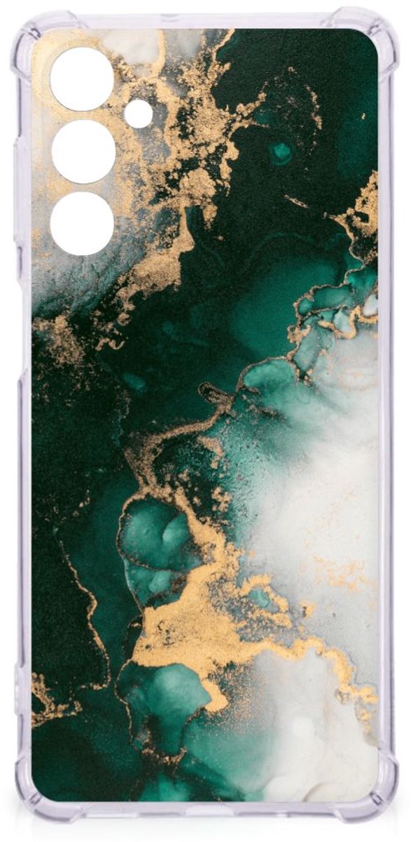 Anti-Shock Hoesje voor Samsung Galaxy M54 Marmer Groen