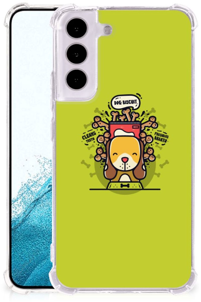 Samsung Galaxy S22 Stevig Bumper Hoesje Doggy Biscuit
