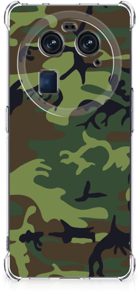 OPPO Find X6 Doorzichtige Silicone Hoesje Army Dark