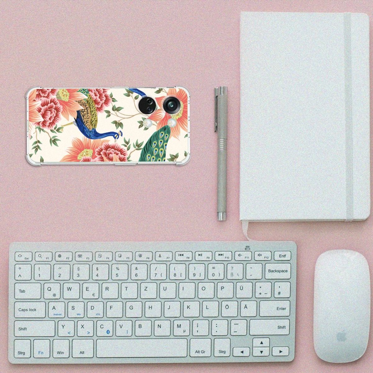 Case Anti-shock voor OnePlus Nord 3 Pink Peacock