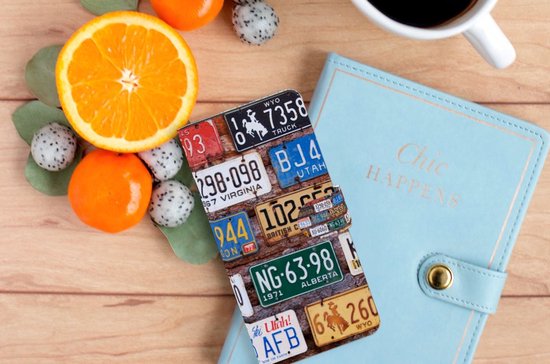 PU Premium Housse pour Samsung Galaxy S24 Ultra Portefeuille Plaques D'Immatriculation