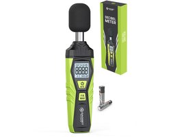 Professionele Decibelmeter met Beschermhoes - Incl. Batterijen - 30 dB tot 130 dB - Digitale geluidsmeter - Professionele Geluidsmeting