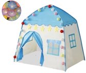 Goodz4All Blauwe Speeltent Kindertent Speelhuisje Tent en Verlichting Ledlampjes
