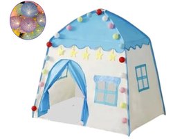 Goodz4All Blauwe Speeltent Kindertent Speelhuisje Tent en Verlichting Ledlampjes