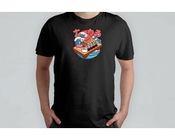Sushi Boi - T Shirt - Japanese - Anime - Vibes - KawaiiCulture - MangaMagic - OtakuWorld - SakuraSeason - Japanse - KawaiiCultuur - OtakuWereld - SamuraiGeest - Funny - Sushi