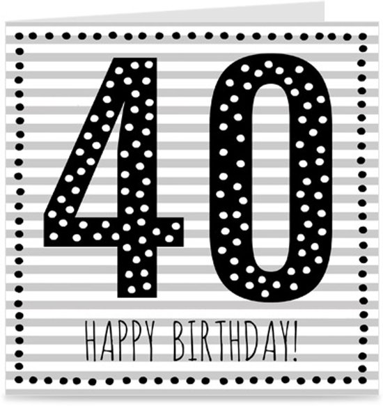 Edition Seidel Premium wenskaart voor de 40e verjaardag met envelop. Verjaardagskaart wenskaart Billet kaart Happy Birthday Man Vrouw (GZ347-40 SW023