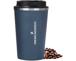 Premiumdesign Thermosbeker - Koffiebeker To Go - Travel Mug voor Koffie en Thee - 380 ML - RVS - Blauw Premiumdesign Thermosbeker - Koffiebeker To Go - Travel Mug voor Koffie en Thee - 380 ML - RVS - Blauw