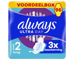 Always Maandverband Long Ultra Wings - 96 stuks