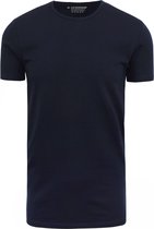 Garage 201 - Bodyfit T-shirt ronde hals korte mouw navy L 95% katoen 5% elastan